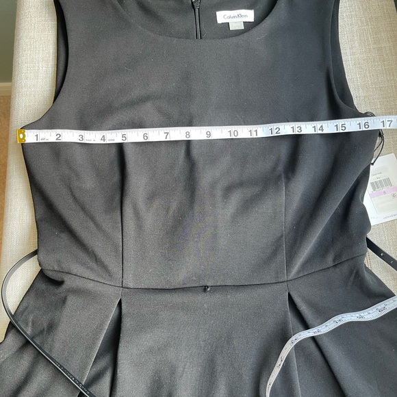 NWT Calvin Klein Black and White Fit and Flare Dress Sz 6 - Picture 8 of 13